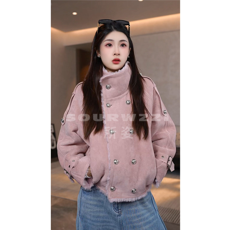 SOURWZZI/所姿100%羊毛设计师加厚时尚休闲女士羊毛外套SZ-25803,女装/女士精品,短外套,淘宝优惠券,粉丝福利购,淘宝优惠卷
