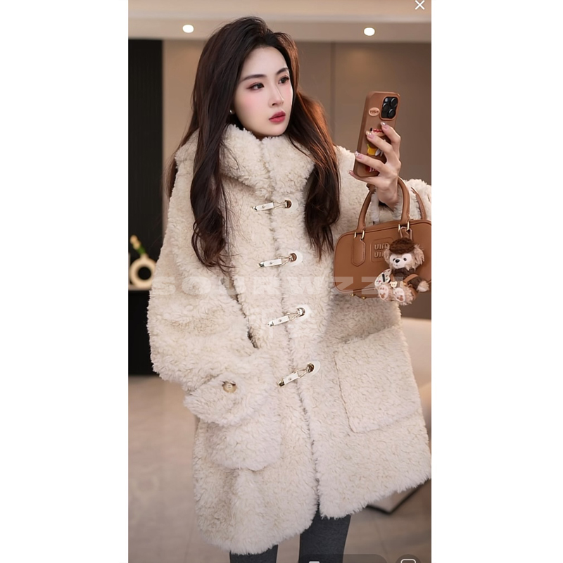 SOURWZZI/所姿新款连帽冬季设计师休闲女士羊毛外套SZ-25236