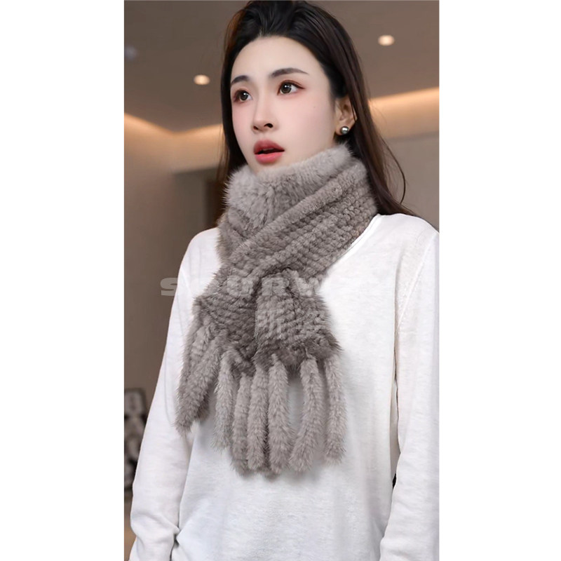 SOURWZZI/所姿新款冬季百搭时尚保暖水貂围巾SZ-S09070