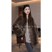 SOURWZZI 26310 休闲宽松女士外套SZ 所姿100%羊毛横排冬季 时尚