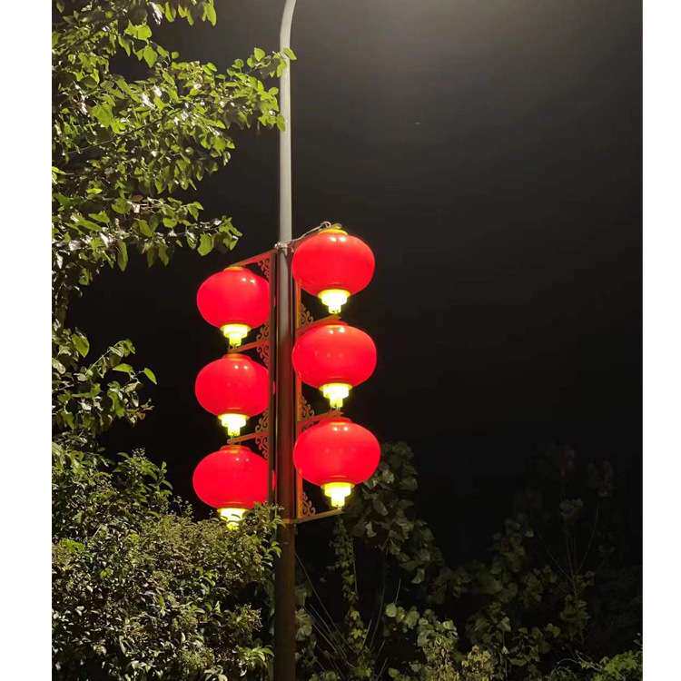 中国结路灯亚克力节日路灯杆发光农村文化街道氛围亮化工程