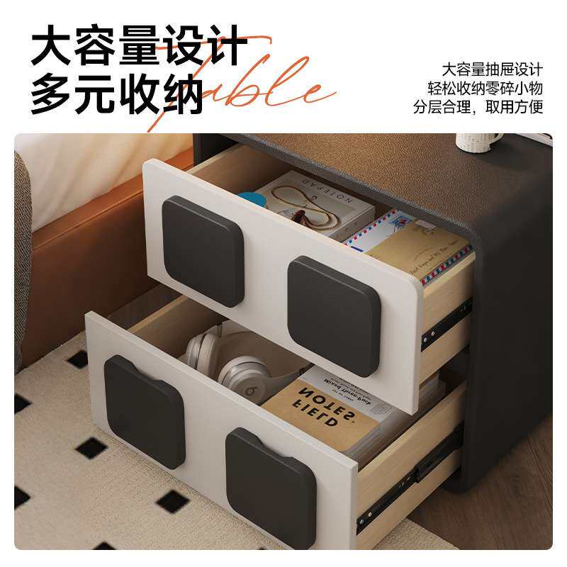 实木床头柜卧室家用简易床边收纳柜现代创意自由组合柜客厅储物柜