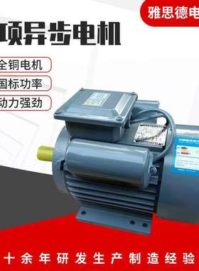 单项异步电机YL8012 2极750W 220V单相电动机2880转 铜芯现货马达