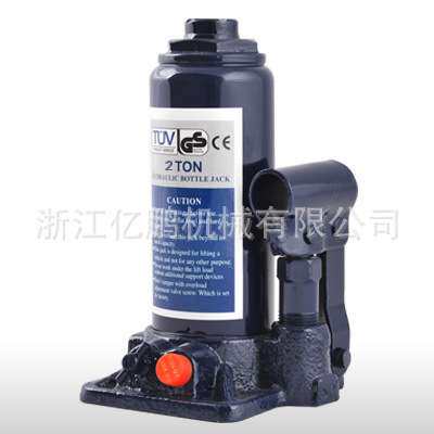 2T车用立式油压千斤顶汽车维修黑色手动油压千斤顶便携起重工具