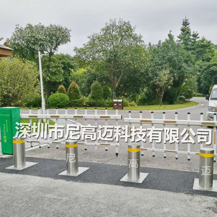 小区进出口全自动液压防冲撞升降柱智能申缩挡车杆地柱不锈钢路桩