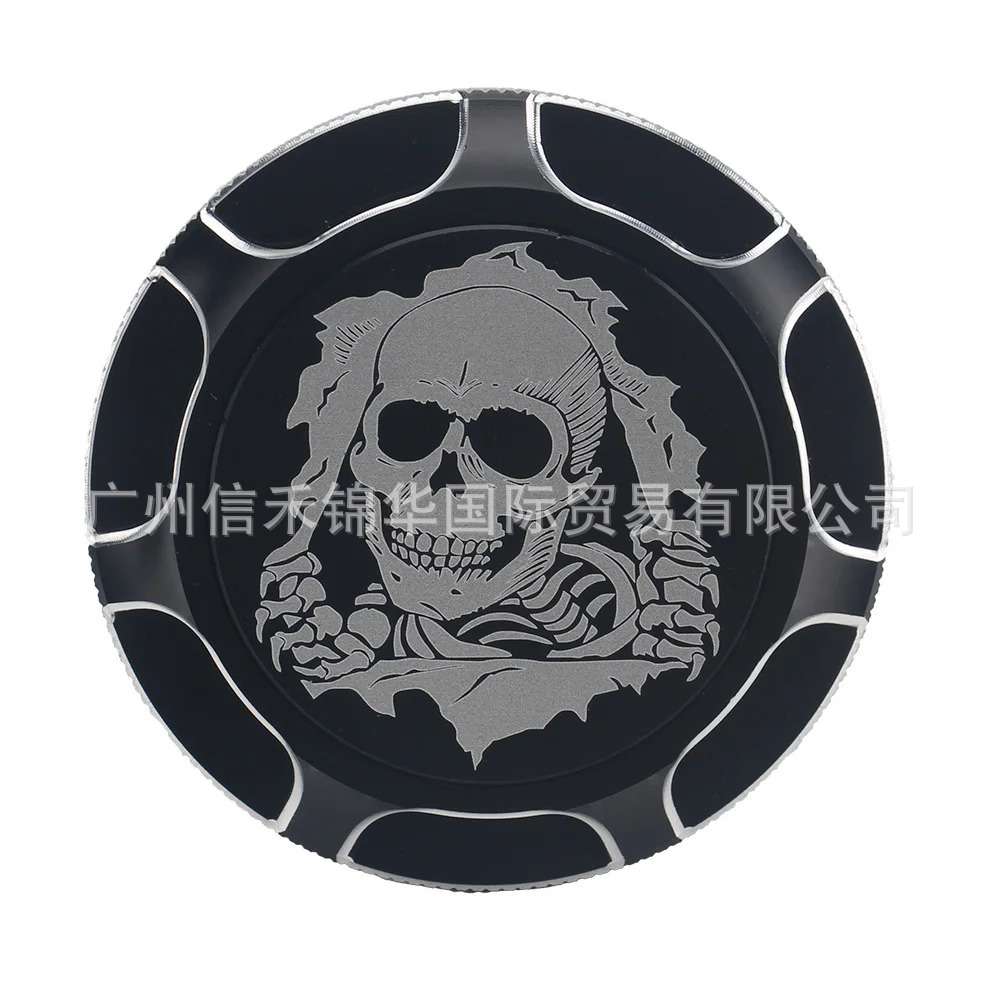 哈雷改装883运动者48 软尾肥仔路威镀铬黑色骷髅风格油箱盖热卖