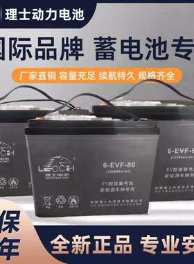 理士雷神蓄电池6-EVF-75 12V100AH新能源动力电瓶6v8V150安时原装
