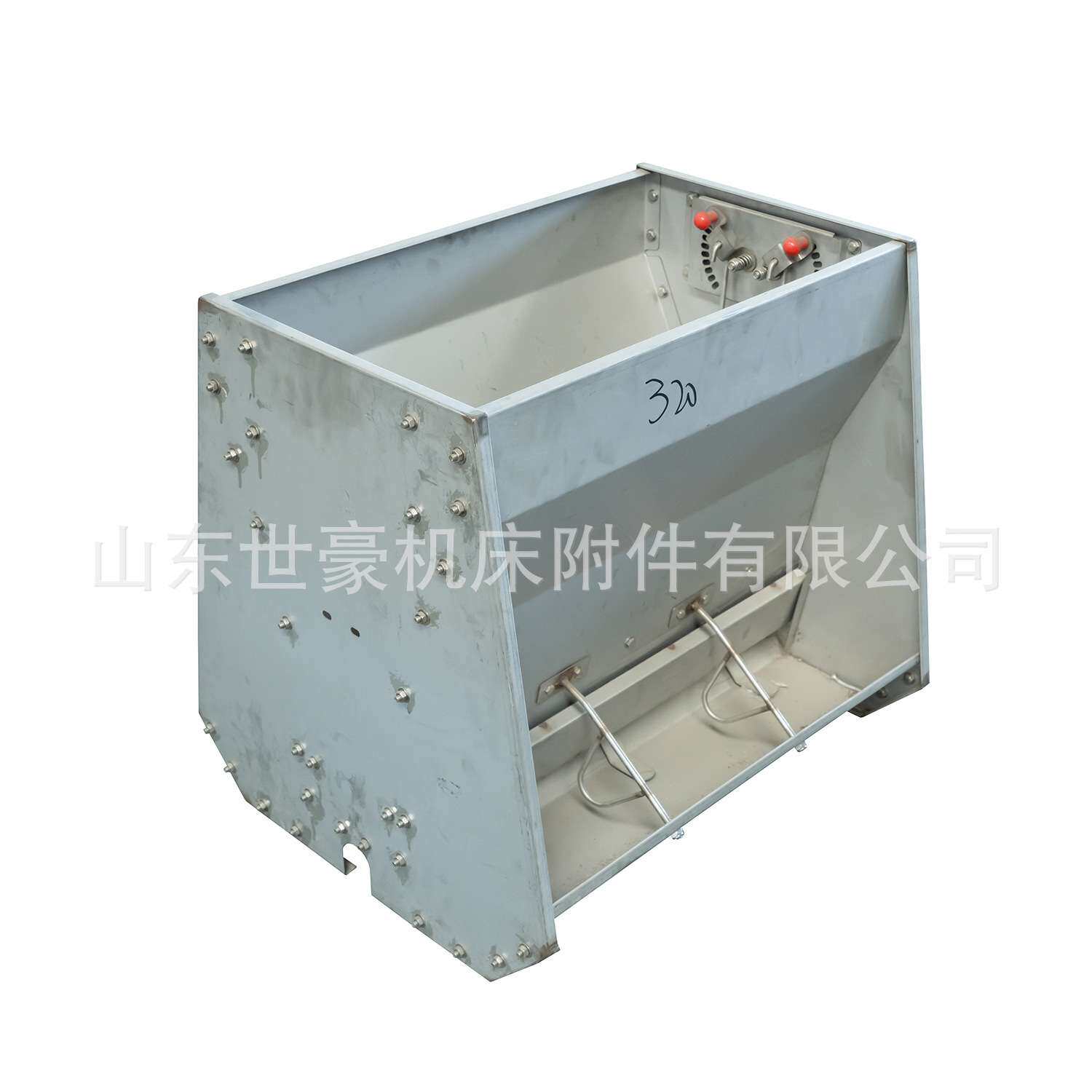 不锈钢料槽猪食槽保育食槽育肥猪用单双面自动采食槽子大猪下料器