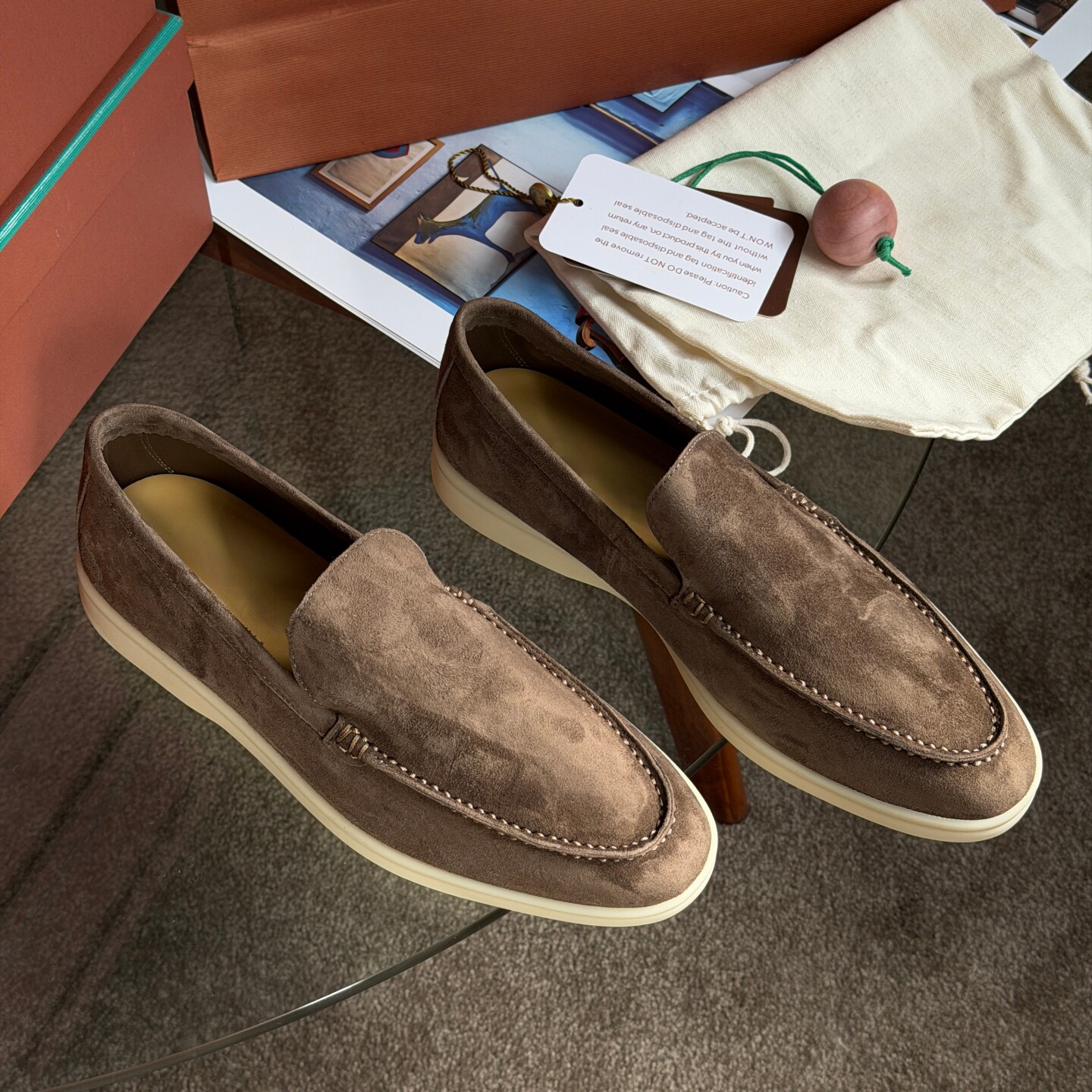thumbnail for Lp Loafers for Men, Suede Casual Flat Slip-On Shoes, Comfortable and Versatile, Bean Shoes, Commuting Business Shoes for Women