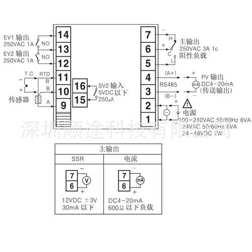 现货20mA模拟量输出Autonics温控表TZN4M奥托尼克斯智能温控器