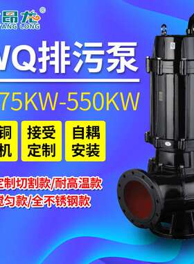 WQ/QW型潜污泵 污水处理厂抽水泵 3kw5.5kw污水污物潜水排污泵