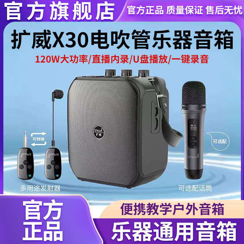 扩威X30扩音器音箱电吹管专用木吉它弹唱萨克斯音响乐器户外直播