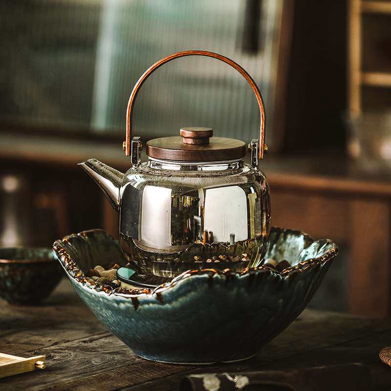 古舍电陶炉煮茶器专用静音家用全自动小型窑变围炉煮茶炉泡茶套装