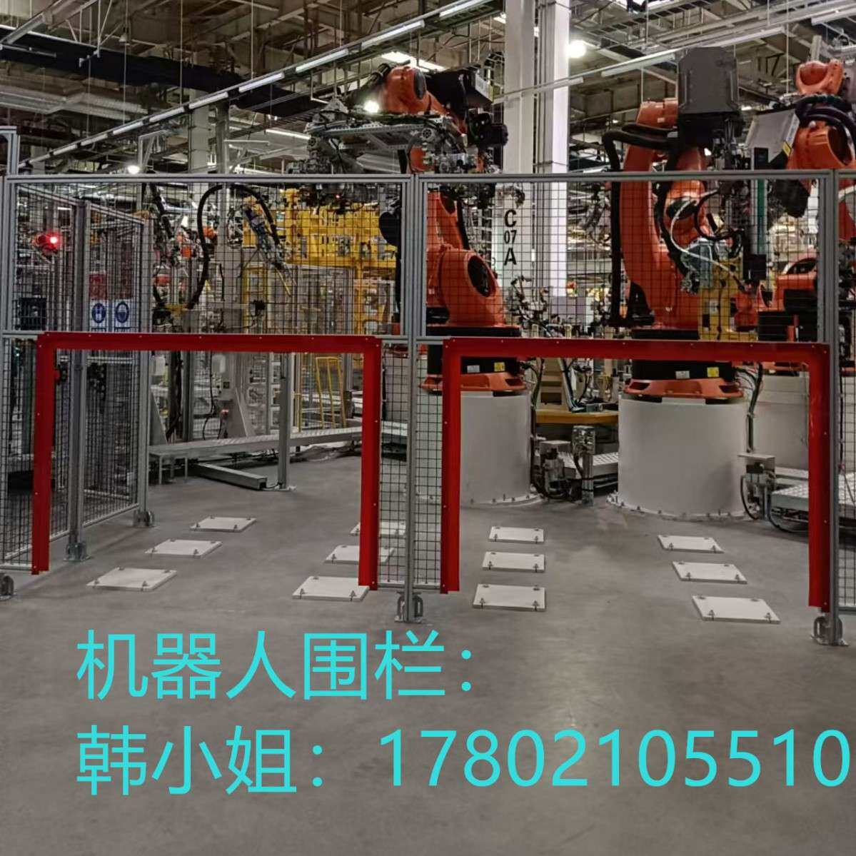 铝型材围栏工业防护网铝合金安全隔断仓储车间货架围栏