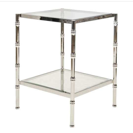 美式轻奢不锈钢竹节管茶几/酒店/别墅金箔茶几/软装设计茶几