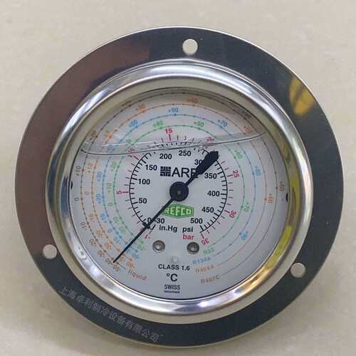 威科REFCO MR-205-DS-R22充油压力表高低压MR-305-DS-R22表组表头