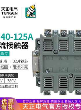TENGEN天正电气CJ40-125A交流接触器3P三相220V 380V紫铜线银触点