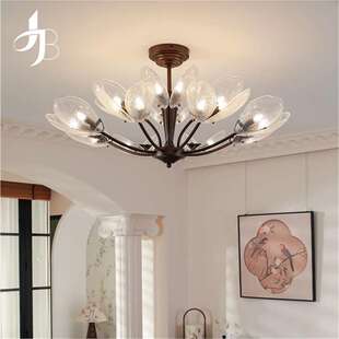 宝兮 客厅吊灯中古风覆古美式大厅主灯法式高端简约现代中山灯具