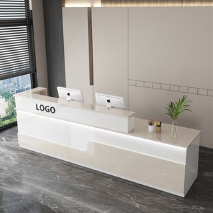 定制收银台吧台公司前台接待台烤漆吧台酒店大堂V名宿柜台包安装