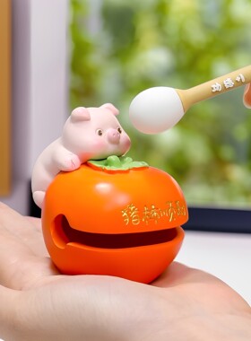 可爱小木鱼情绪稳定神器静心解压B办公桌工位装饰摆件好物生日礼