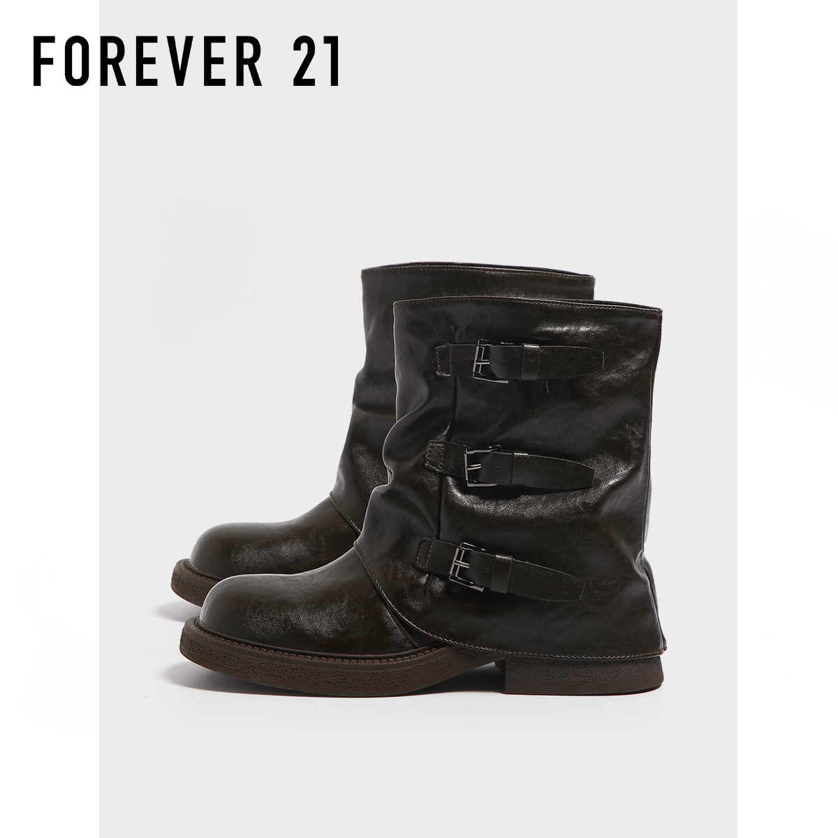 F21复古马丁靴女款2025新款