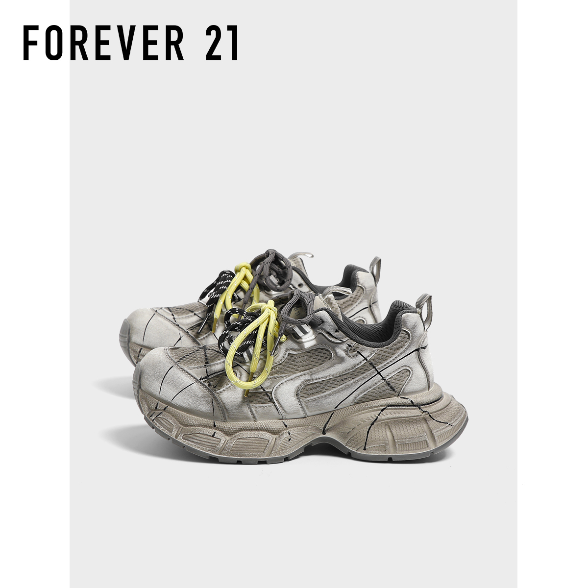 F21厚底增高老爹鞋女2025新款