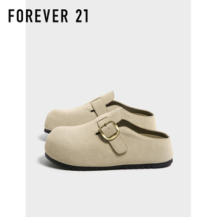 软厚底小个子一脚蹬拖鞋 F21包头半拖大头勃肯鞋 秋季 2025新款 女款