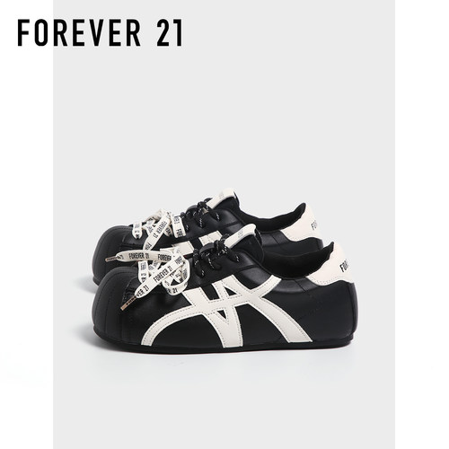 F21内增高黑色德训鞋女2026