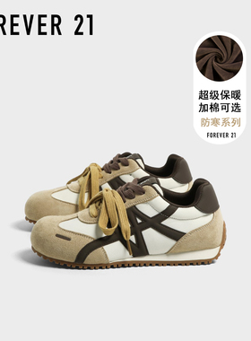 F21内增高运动鞋女2025新款秋季加绒软底轻便百搭原创低帮德训鞋