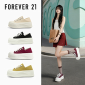 厚底增高板鞋 女低帮帆布鞋 休闲运动鞋 Forever21雪糕鞋 百搭饼干鞋