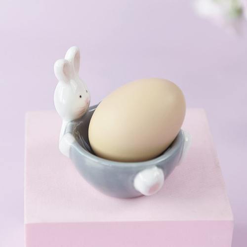 网红兔子手绘小碗陶瓷早餐创意家居碟ins小可爱杯蘸料鸡蛋浮雕
