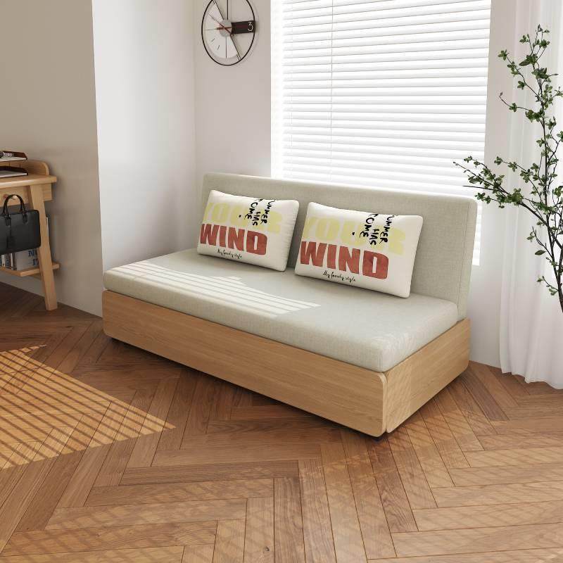 沙发床两用客厅小户型单人双人多功能可折叠储物简约布艺阳台伸缩