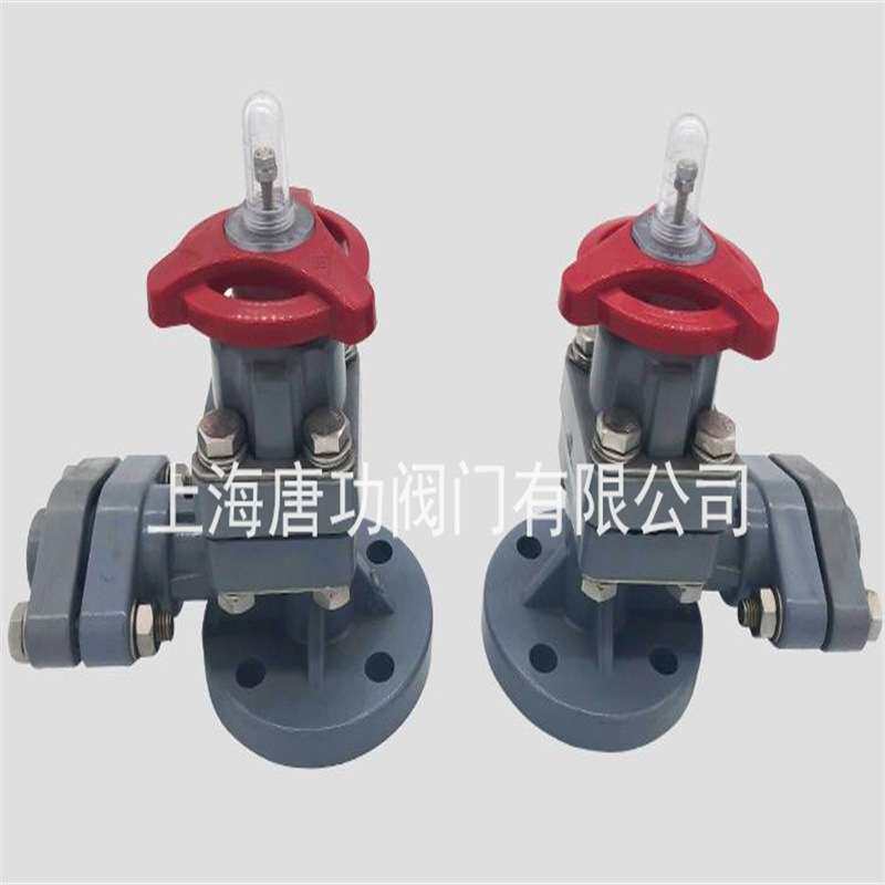 CPVC塑料液面计液位计考克耐高温耐腐蚀耐酸碱化工塑料罐玻璃考克