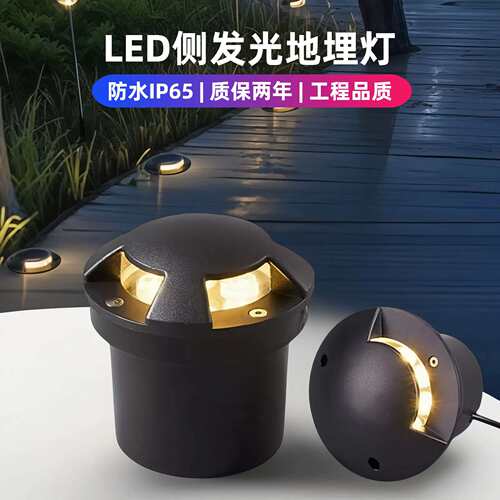 龟背透光地埋灯户外防水嵌入式侧发光地面地坪灯花园庭院台阶射灯