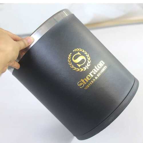 垃圾桶logo酒店KTV宾馆专用10L家用塑料阻燃双层垃圾桶皮具用品