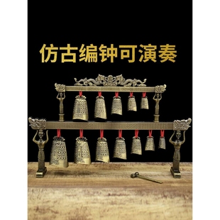 仿古编钟乐器摆件曾侯乙编钟模型演奏中式客厅装饰品婚庆影视道具