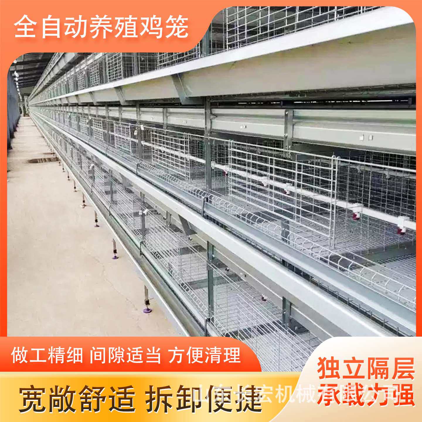 层叠式H型养殖场鸡笼具多层阶梯式蛋鸡笼加粗养殖笼具框架蛋鸡笼