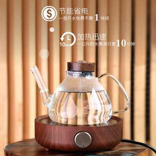 宜龙感温玻璃壶加厚耐高温煮茶器烧水壶大功率电陶炉茶壶煮茶套装