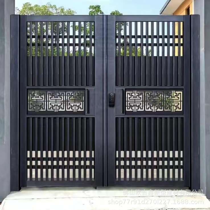 别墅铝艺大门花园庭院铝合金欧式围墙双开庭院大门防盗厂家直销