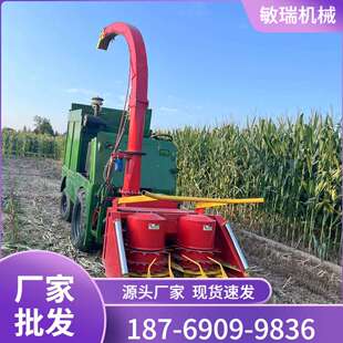 小型高速转盘青储机高速转盘玉米秸秆青储收获机 家用小型铡草机
