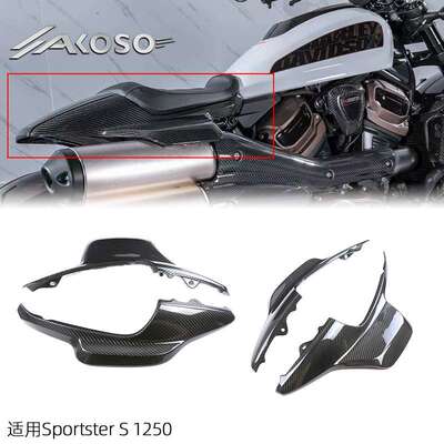 适用哈雷戴维森 Halley Sportster S 1250改装碳纤维尾座侧板外壳