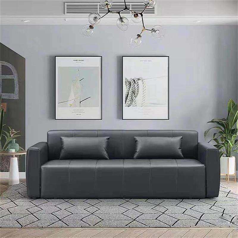 现代多功能沙发客厅三人位靠头可调节智能功能沙发床布艺皮艺