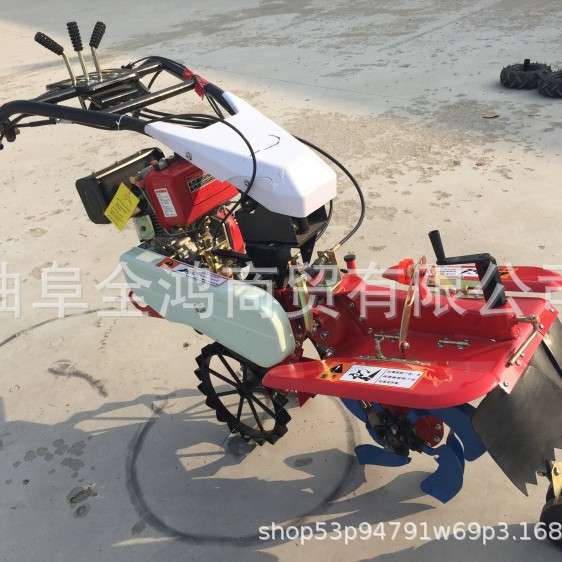 手推式大葱开沟机果园培土机农用土甘蔗旋耕机