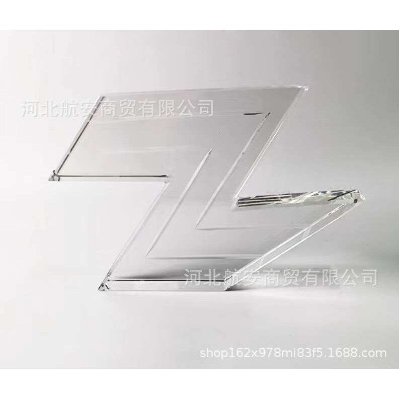现代简约创意水晶工艺品字母摆件样板房售楼处桌面软装饰品装饰