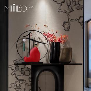 米洛思维新中式陶瓷摆件青牛创意玄关客厅书柜办公室桌面摆件开业