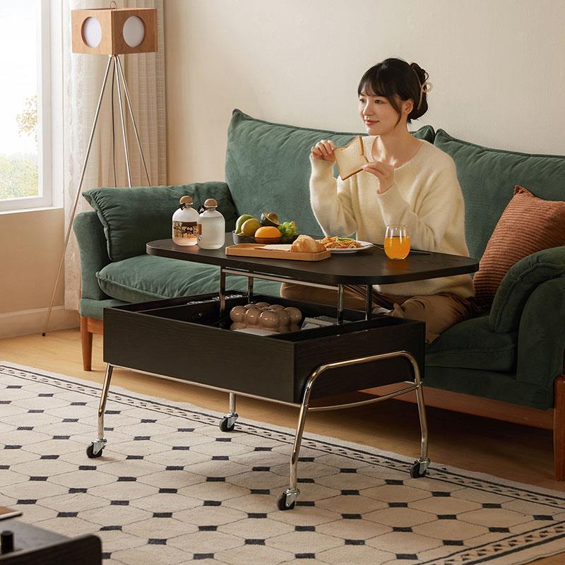 可升降移动茶几客厅家用茶桌子高沙发边几小户型餐桌木业