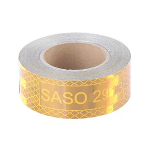 沙特镀铝黄色车贴SASO 2913反光膜10cm/5cm/7.5cm宽反光膜反光贴