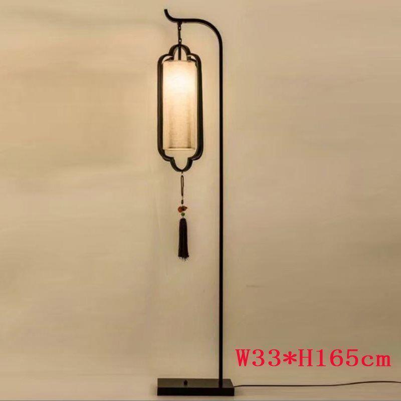 新中式落地灯客厅简约现代仿古复古铁艺led卧室灯中国风灯具书房