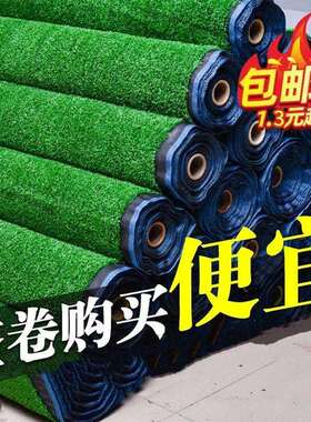 工程围挡草坪仿真绿色人造塑料草皮院子地毯工地围