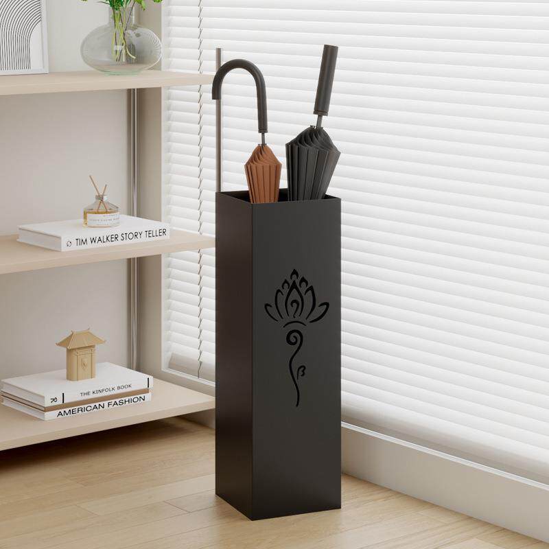 家用铁艺雨伞收纳架时尚创意镂空入户放伞桶店门口雨伞收纳桶可定